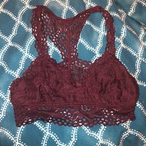 aerie burgundy bralette